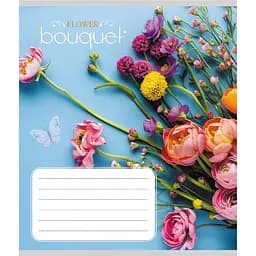 Зошит учнівський "Букет" Leader 024-550337K-1 в клітинку, 24 аркуші