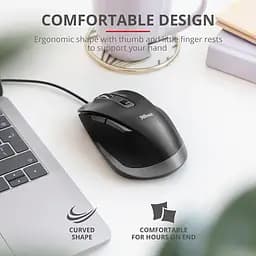 Комп'ютерна миша Trust Fyda ComFortable ECO USB-A чорно-сірий teh0014012 - мініатюра 7