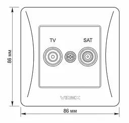 Розетка Videx Binera TV+SAT кінцева срібний шовк (VF-BNSK2TVSATE-SS) - мініатюра 5