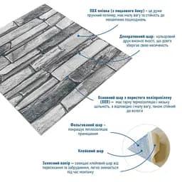 Панель стінова 3D 680х680х4мм Сірий сланець SW-00002003 - мініатюра 2