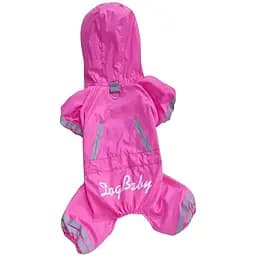 Дощовик для собак XL Dogbaby плащівка рожевий Д-35 см ОГ-47 ОШ-32 см