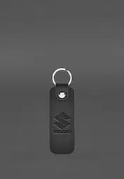 Шкіряний брелок для Авто SUZUKI чорний краст