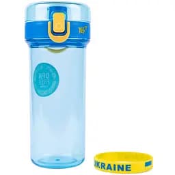 Пляшка для води Yes Ukraine 430 мл блакитна