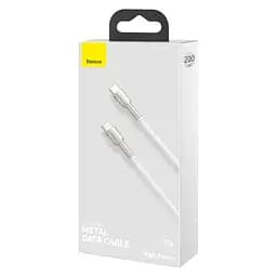 Кабель Baseus Cafule Series Metal Cable Type-C to Type-C 100W 1m CATJK-C02 White - мініатюра 4