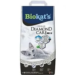 Наполнитель Biokats Diamond Care для кошачьего туалета бентонитовый 8 л