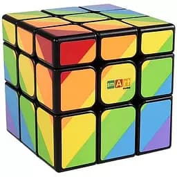 Головоломка Smart cube Кубик Рубіка Райдужний 3х3 Чорний SC361