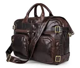 Чоловіча шкіряна сумка John McDee 38х13х29 см sum0026644