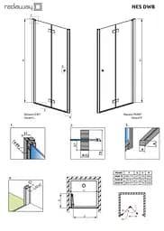 Душові двері Radaway Nes Black DWB 90 см 10029090-54-01R - мініатюра 2