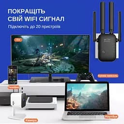 Ретранслятор Pix-Link X300R2 300Мбіт/с 2.4ГГц Чорний (UNRWSW020403B 7706) - мініатюра 6