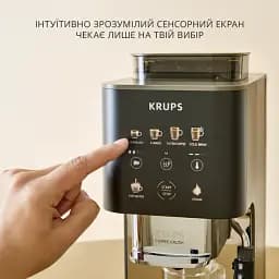 Кавомашина Krups Crush Experience 1.8 л сіро-чорна (SA403BE0) - мініатюра 5
