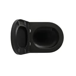 Унітаз підвісний Mixxus Premium Bevel-0304-T1 Black 480x360x360 мм сист. змиву Tornado 1.0 MP6677, Чорний матовий - мініатюра 7