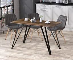 Обідній стіл Ліма 120-65 Прямі кути Loft Design (Горіх Модена)