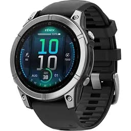 Garmin Fenix ​​E 47mm AMOLED Stainless Steel with Black Silicone Band (010-03025-02/00)