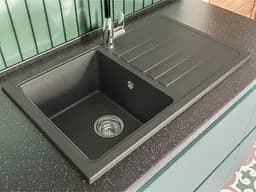 Кухонна мийка Miraggio VERSAL black (0002349) Граніт, Врізна, Чорний - мініатюра 5