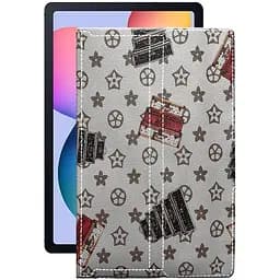 Чохол StatusCASE з екошкіри для планшету Samsung Galaxy Tab S6 lite Луі-Вітон-білий