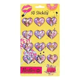 Набор 3D наклейок Besties Сердце с блестками 12 шт. (961016)