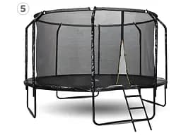 Батут садовый SkyFlyer black 14 футов с лестницей 426 см (TR0036)