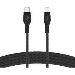 Belkin Кабель USB-С - Lightning, BRAIDED SILICONE, 1m, black