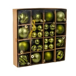 Ялинкові кульки Chomik пластикові зелені 3/6 см 44 шт. (GIF7726)