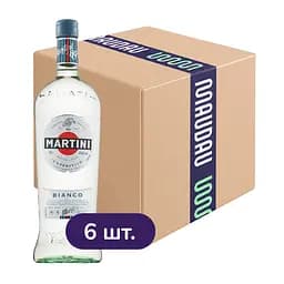 Упаковка вермута Martini Bianco 15% 6 л (1 л x 6 шт.)