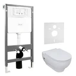 Комплект инсталляция 4 в 1 Volle Master Evo 212010 + унитаз Volle Virgo Rimless 13-23-455 с сидением Soft Close, Белый