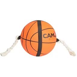 Игрушка для собак Camon мяч резиновый для баскетбола с веревочными ручками 22 см