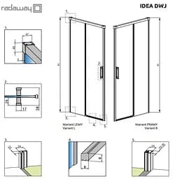 Душові двері Radaway Idea Black DWJ 160 см 387020-54-01R - мініатюра 3