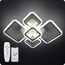 Люстра світлодіодна 517 Dlight 3color з пультом 80Вт Білий (02083)