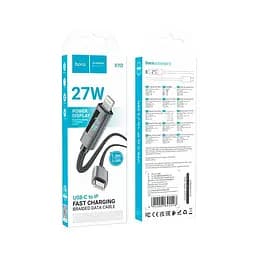Кабель Hoco Type-C to Lightning Favor PD charging data cable with display X112 27W - мініатюра 2