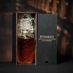 Подарунковий набір віскі Whiskey Stones №11 графин Dedalo в дерев'яному пеналі - мініатюра 3