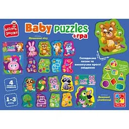 Пазли максі з грою Малюк Зможе «Хатні улюбленці» Vladi Toys VT1722-21 Укр - мініатюра 3