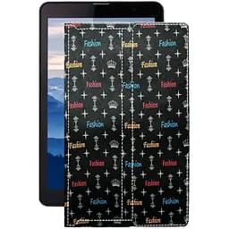 Чохол StatusCASE з екошкіри для планшету Sigma Tab A801 4G Фешн чорний