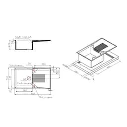Кухонна мийка Lidz 860x500/240 MAR-07 (LIDZMAR07860500240) - мініатюра 2