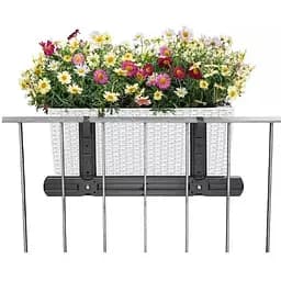 Кріплення для вазонів Lechuza Balconera Котедж чорне (4008789190338) - мініатюра 4