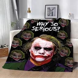 Плед плюшевий 3D Джокер Why so serious? 160х200 см