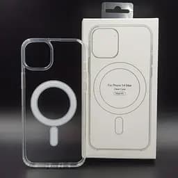 Чехол MagSafe Clear Case для iPhone 14 Plus + защитное стекло в подарок