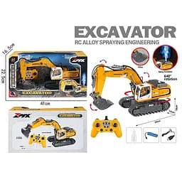 Спецтехника на радиоуправлении "Экскаватор", парогенерация, подсветка, аккумулятор 3.7V, звук, бесшумный режим, гусеничный ход, автоматическое движение ковша Z6819A