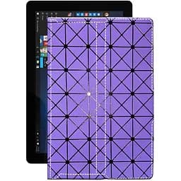 Чохол StatusCASE з екошкіри для планшету Impression ImPad W1102 Фіолетовий ромб