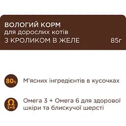 Вологий корм для котів Club 4 Paws Premium з кроликом в желе 85 г (B5640101) - мініатюра 2