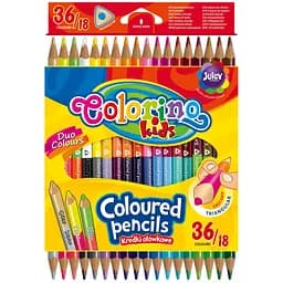 Олівці кольорові Colorino Duo Colors 36 кольорів 18 шт. (68512PTR)