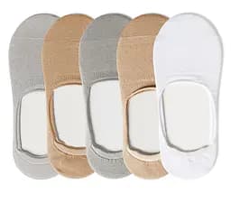 Набор 5 пар бесшовных дышащих следов с силиконом ORGANIC cotton JILL ANTONY 35-37