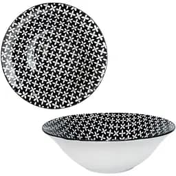 Салатник S&T Калимат 20 см черно-белый с узором (050-45-05)