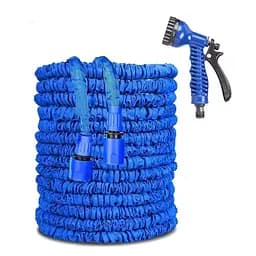 Шланг для поливу садовий Workpro Magic Hose 45м, Шланг-Xhose, що розтягується, для саду та городу з розпилювачем (синій / зелений )  - мініатюра 4