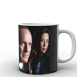 Кухоль GeekLand білі Агенти Щ.И.Т Agents of S.H.I.E.L.D. агенти на чорному тлі AS.02.001 330 мл чорний