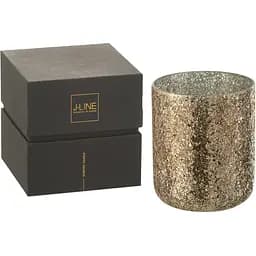 Свічка J-line ароматична у скляній вазі золотого кольору аромат східний гурманський час горіння 120 годин Бельгія (35617)