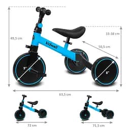 Дитячий велосипед Kidwell Pico 3 в 1 blue (4718) - мініатюра 7