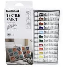 Набір акрилових фарб для текстилю Bambi "Art rangers" PA50.12012, 12 кольорів