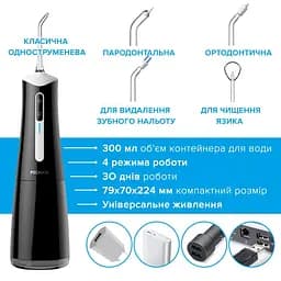 Іригатор Pecham Travel PC-5240 Black (4822201370005) - мініатюра 3