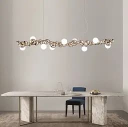 Bubble у золотому каркасі Line.F Довжина 100 см