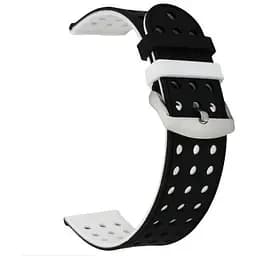 Двойной ремешок с перфорацией Primo для часов Samsung Galaxy Watch 3 41 мм (SM-R850) Black White